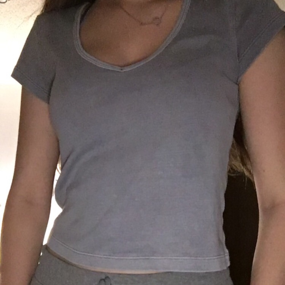 🚫SOLD🚫 Wild Fable Blue V Neck Crop Top